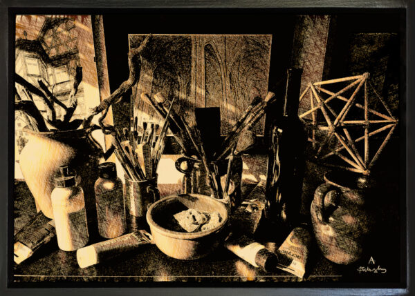 ■ ARTWORK NR. 998001<br> ■ FRÜHLING IM KUNSTATELIER<br> ■ SPRING IN THE ART STUDIO<br> ■ LE PRINTEMPS DANS L'ATELIER D'ART